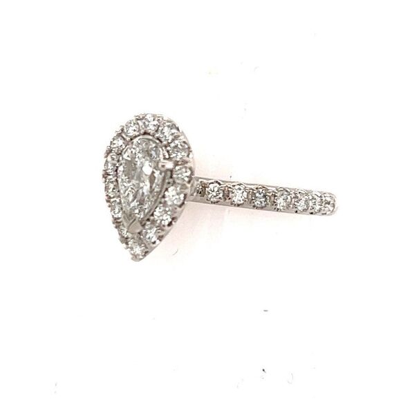 Diamond Engagement Ring 14k White Gold 0.90 TCW Certified $4,950 210736 - Picture 11 of 12